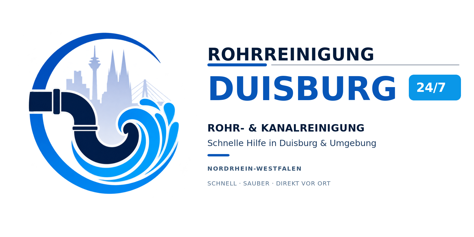 Duisburg Rohrreinigung Kanalreinigung Notdienst Logo